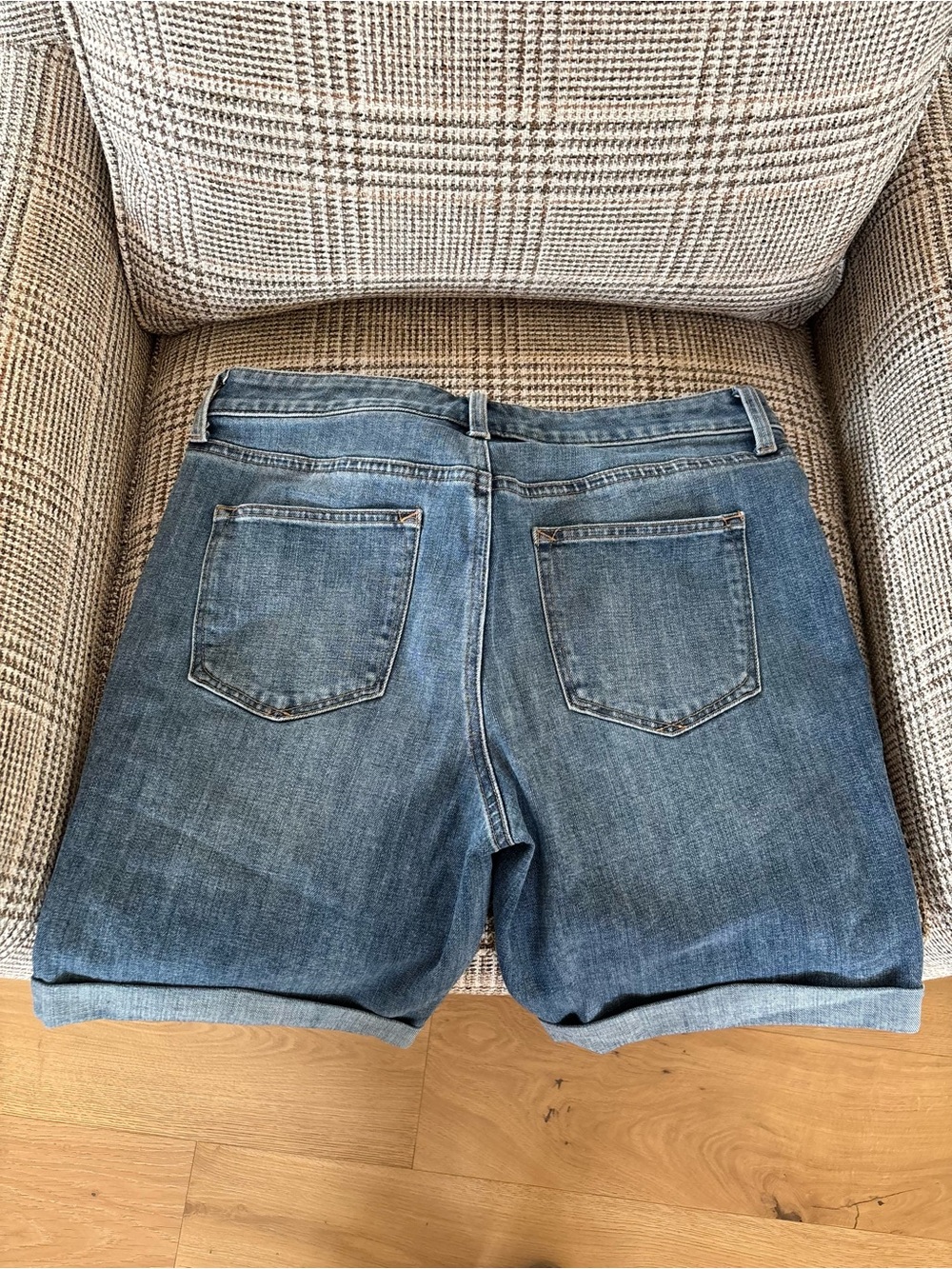 Talbots Denim Jean Shorts, Girlfriend, Flawless, 9” Length, Cuffs, Autumn 10